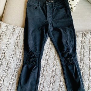 Black high waisted jeans size 8R